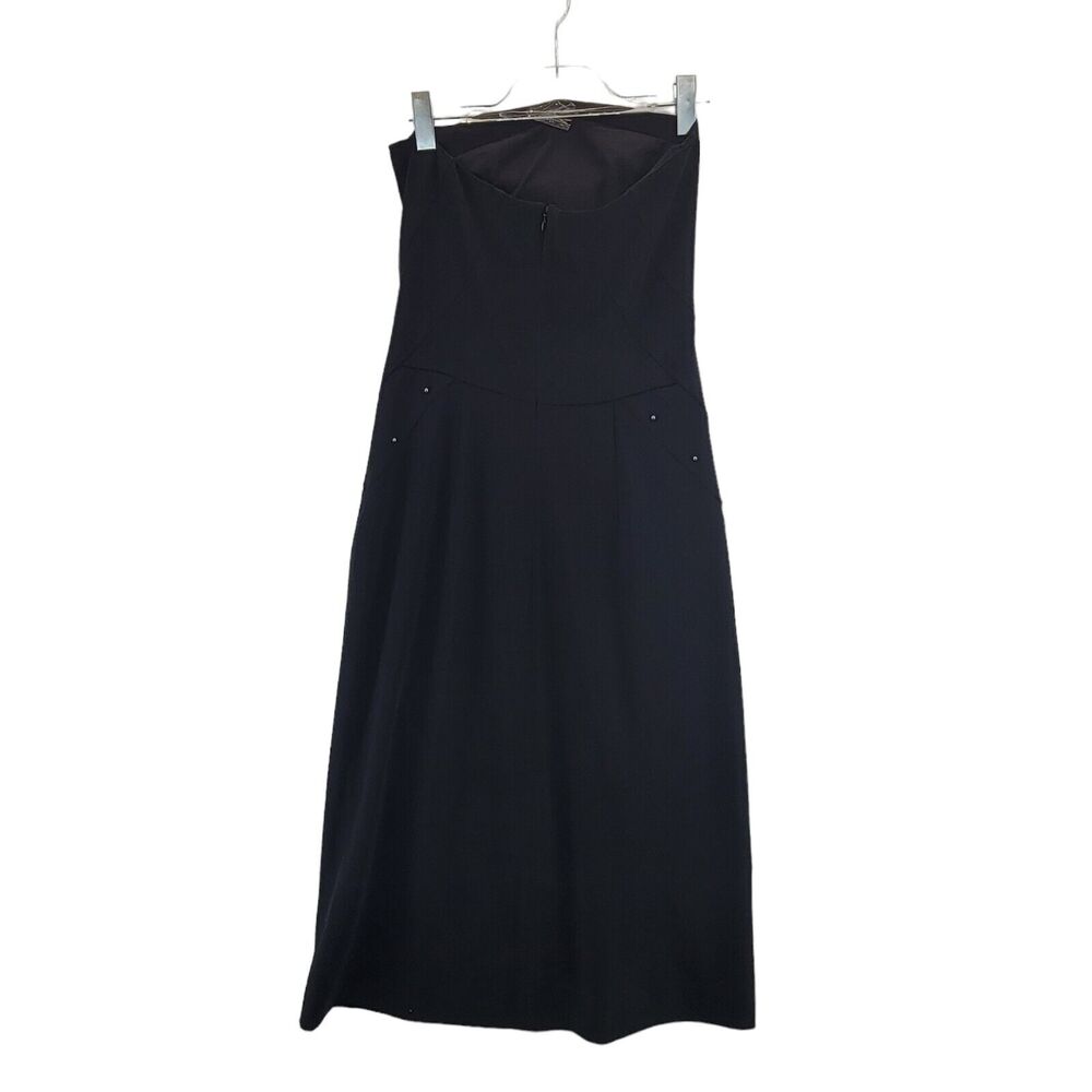 Derek Lam 10 Crosby Womens Strapless Midi‎ Sheath Dress Black Size 6 Formal Gown